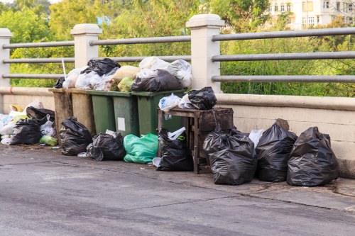 Clean and organized construction site post waste clearance